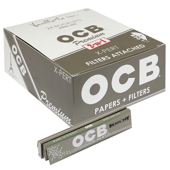 OCB Premium X-Pert Slim Rolling Paper & Tips