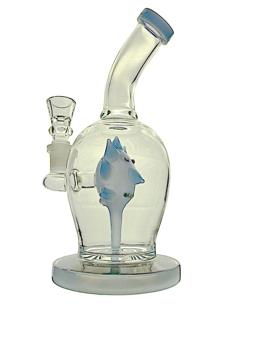7.5" R Character Bloated Glass Water Pipe