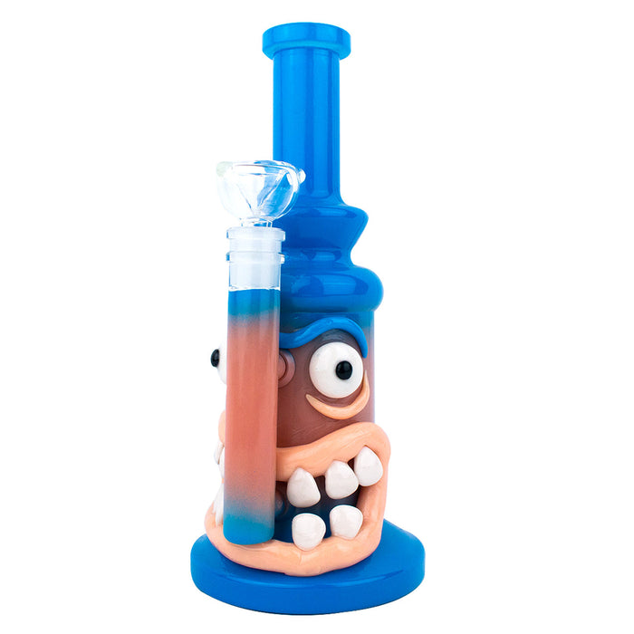 10" 3D Monster Ugly Face Glass Water Pipe