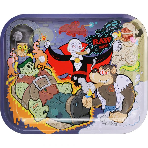 14″ x 11″ Raw Monster Sesh Large Metal Rolling Tray