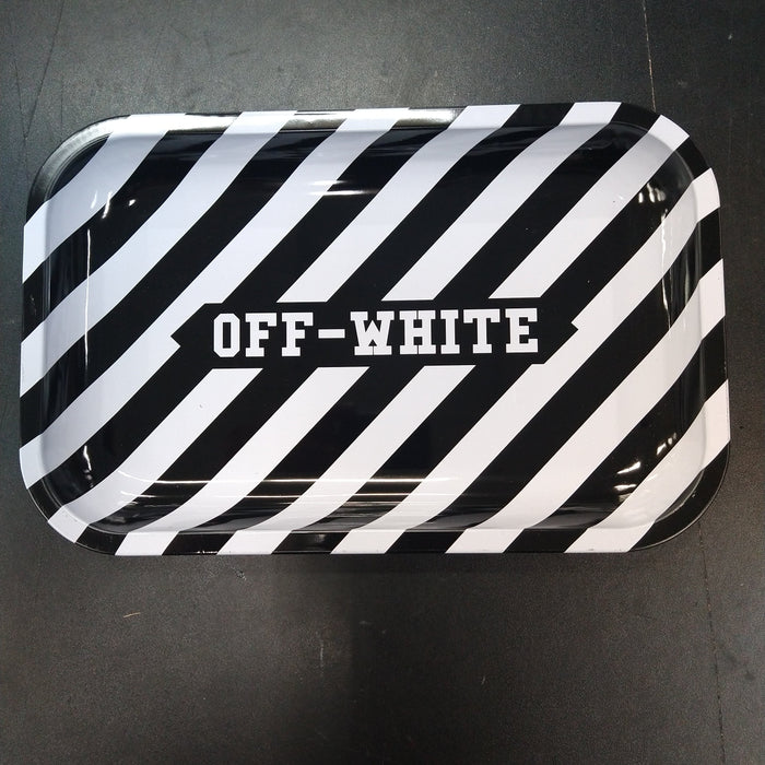 BW Off White/Black Rolling Tray