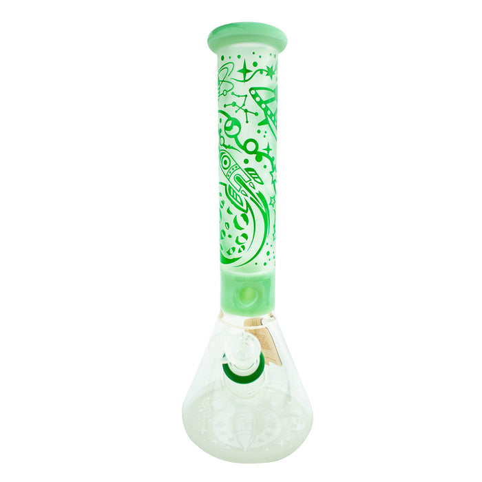 16" CHEECH  Frosted Space Beaker Glass Water Pipe 'CH-165'