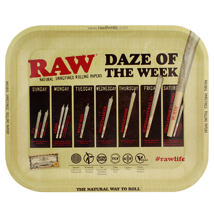 Raw Daze Large Metal Rolling Tray