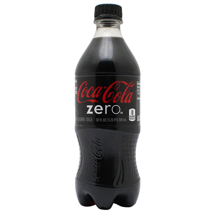 Coca Cola Zero 20oz Full Bottle Soda Safe Can