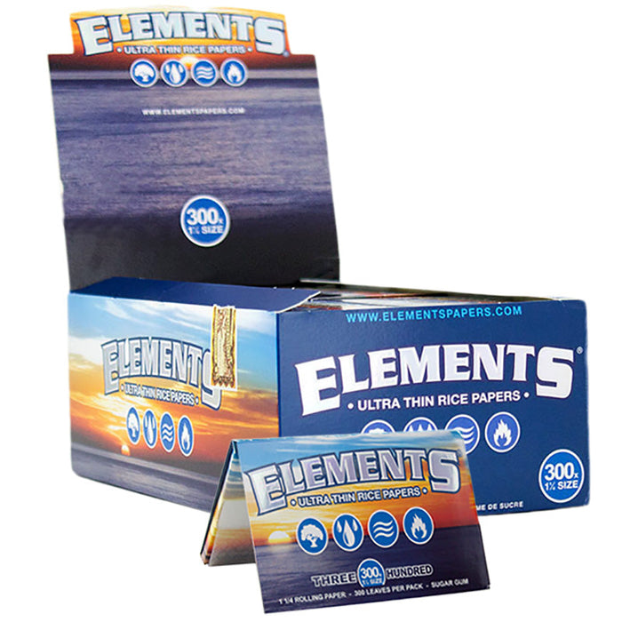 Elements 300's 1 1/4" Size Rolling Paper + Tips