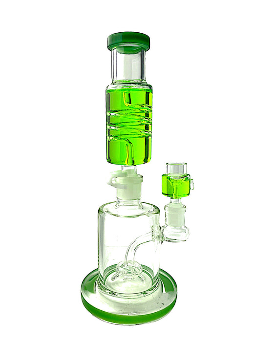 10" HiSoul Freezable Glycerin Glass Water Pipe with Matching Bowl