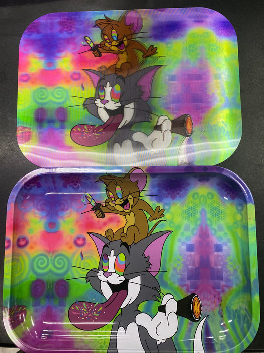 3D Large Metal Rolling Tray With Magnetic Lid