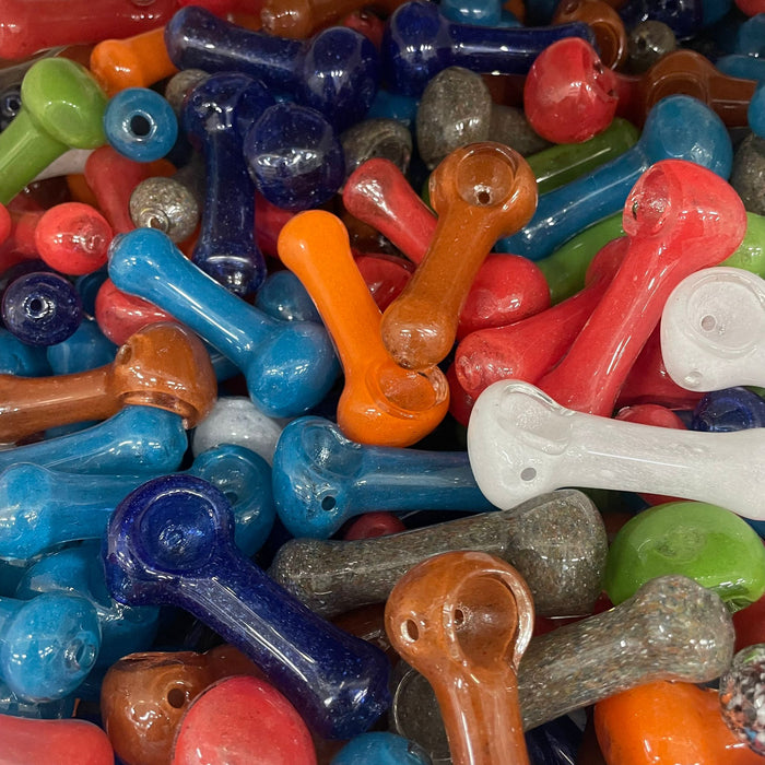 3" Color Glass Hand Pipe (Assorted Colors)