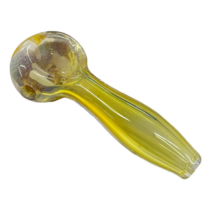 3" Fumed Frit Glass Hand Pipe (Assorted Colors)