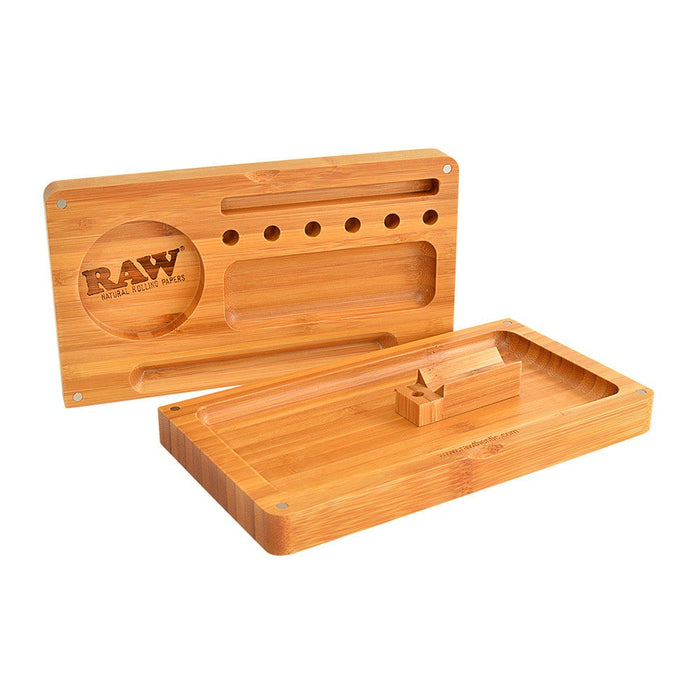 Raw Backflip Striped Bamboo Rolling Tray Limited Edition