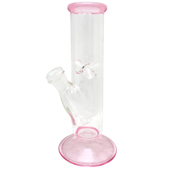 9" Straight Glass on Glass Water Pipe