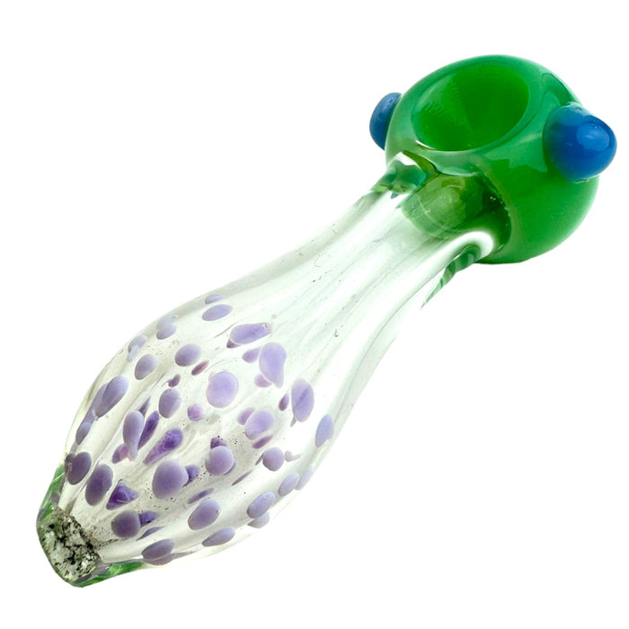 4.5" Clear Neon Colored Glass Hand Pipe (Assorted Colors)