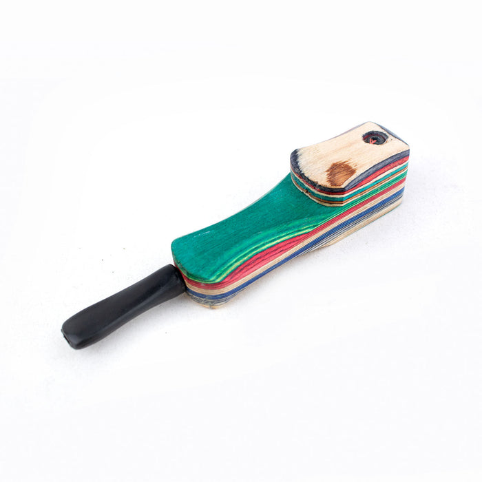 4.5" Colored Slide-Top Wooden Hand Pipe