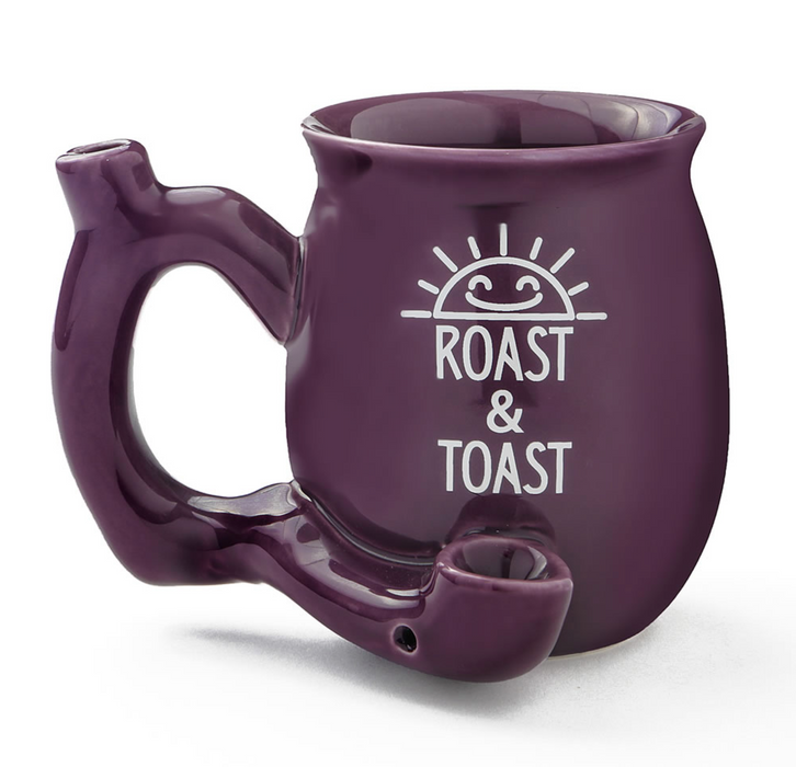 4.5" Premium "Roast & Toast" Novelty Ceramic Pipe Mug