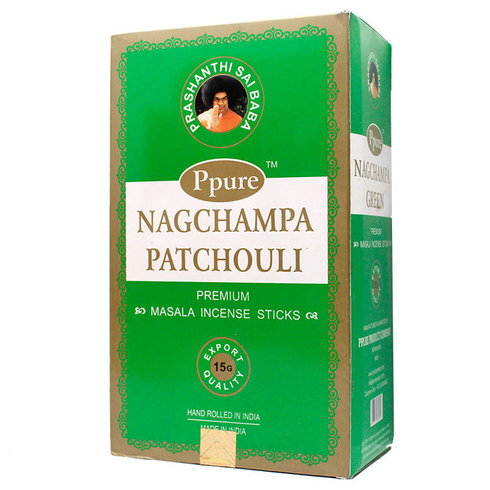 Ppure Nag Champa Green "Patchouli" 15g Incense