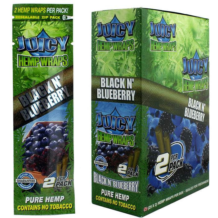 Juicy Hemp Wrap Black N' Blueberry Flavor