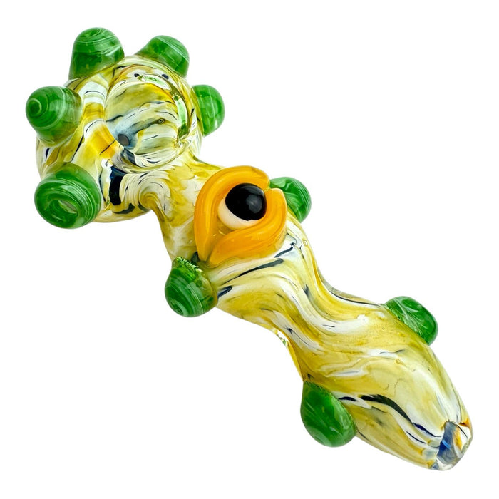 5.5" Eye Ball Marble Glass Hand Pipe (Assorted Colors)