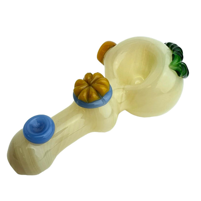 5.5" Leaf W/ 2 Buttons Glass Hand Pipe