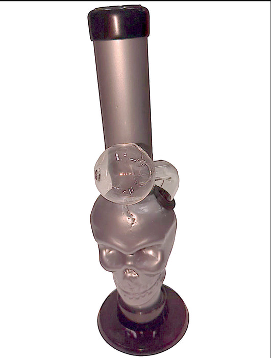8" Skull Straight Neck Acrylic Water Pipe