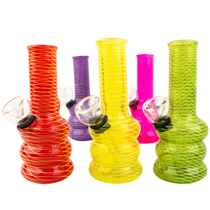 5" Mini Colored Swivel Line Glass Water Pipe