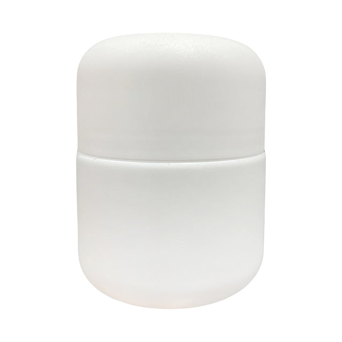 60ml (2oz) Matte White Round (Bullet) Child Resistant Jar with White Cap