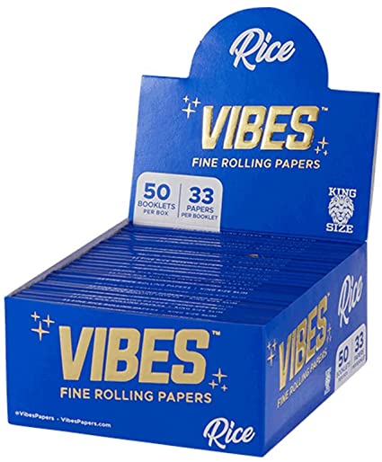 Vibes - Rice King Size Rolling Paper (50 Packs/ Display)