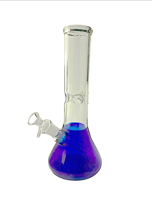 12" Colored Base Beaker Glass Water Pipe