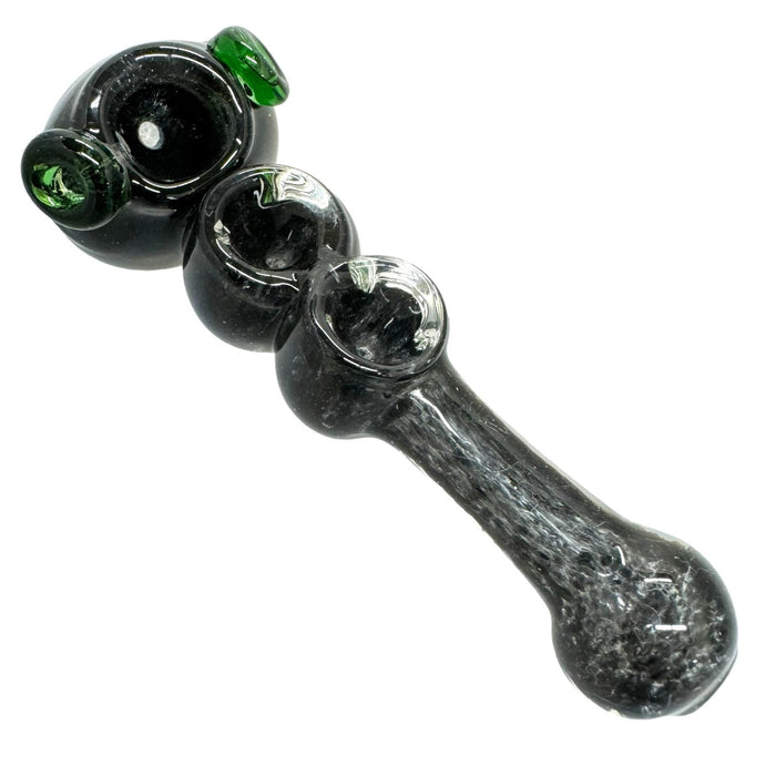 6" 3 Bowl Hand Pipe (Assorted Colors)