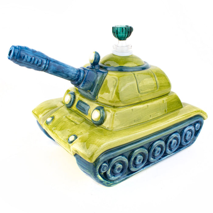 Tank 6"x10" Novelty Ceramic Water Pipe