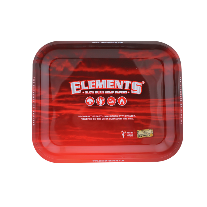 Elements Red Cloud Small Metal Rolling Tray 11" x 7" x 1"