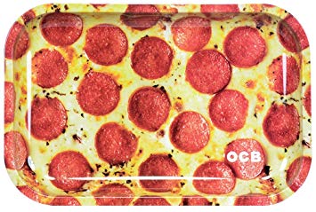 OCB Pepperoni Pizza Metal Rolling Tray