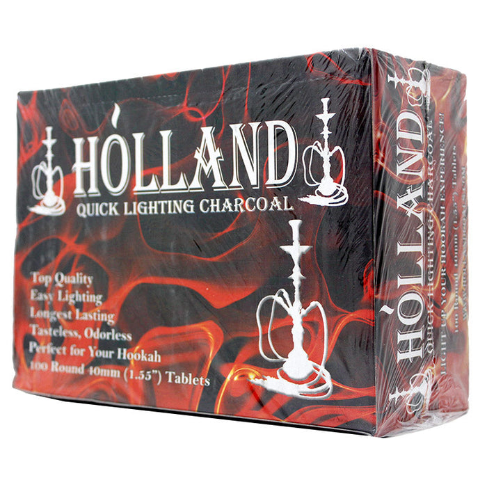 Holland 40mm Hookah Charcoal 100 Pcs