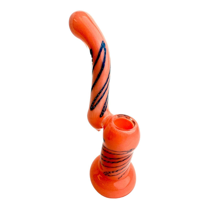 8.5" Colored Wigwag Glass Bubbler (Assorted Colors)