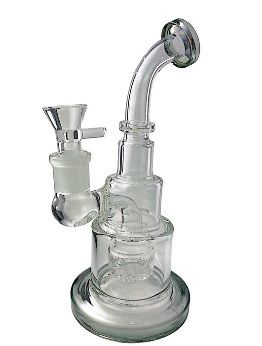 9.5" Bent Neck Shower Head Percolator Glass Water Pipe