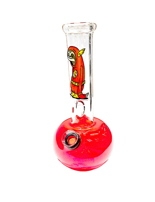8" Colored Base  Water Pipe - Assorted Stickers