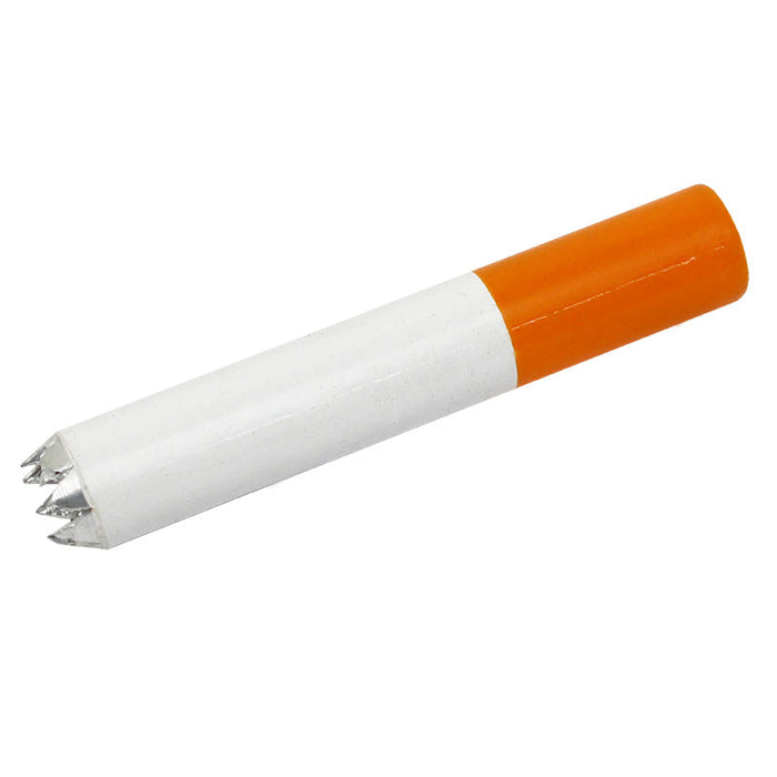 Short Metal Cigarette One-Hitter with Teeth