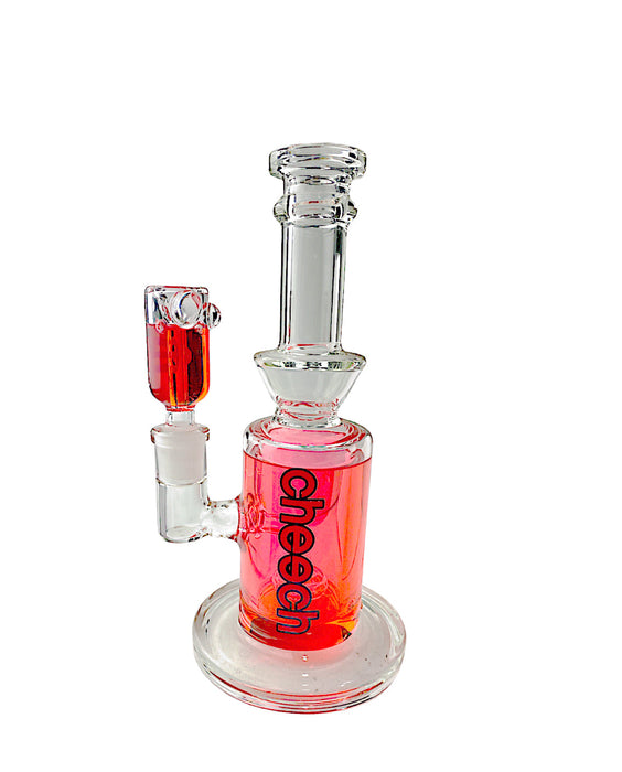 8" CHEECH Glycerin Cylinder Wih Base Glass Water Pipe 'HR-GY117'