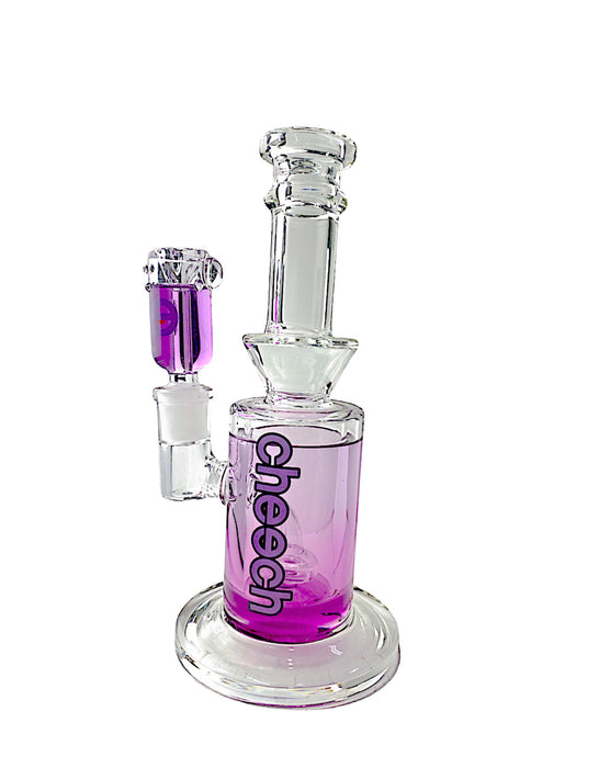 8" CHEECH Glycerin Cylinder Wih Base Glass Water Pipe 'HR-GY117'