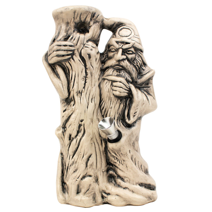 8" Wizard and Tree Ceramic Water Pipe