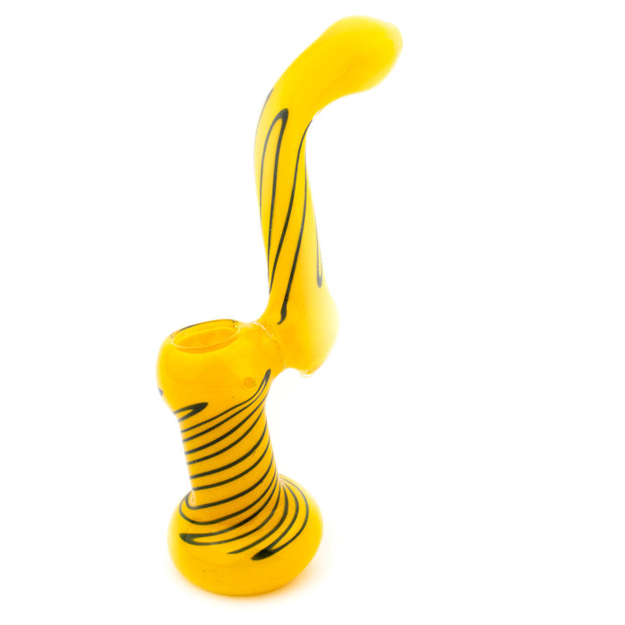 8.5" Colored Wigwag Glass Bubbler (Assorted Colors)