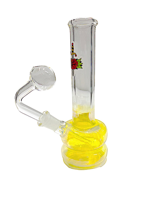 G/G 10mm Double Bubble OB Water Pipe -Assorted Stickers
