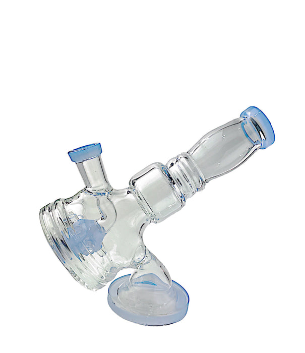 7" Dual Base Glass Water Pipe