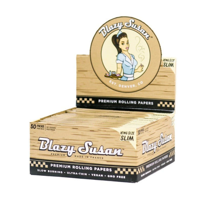 Blazy Susan King Size Slim Unbleached Rolling Papers (50packs)