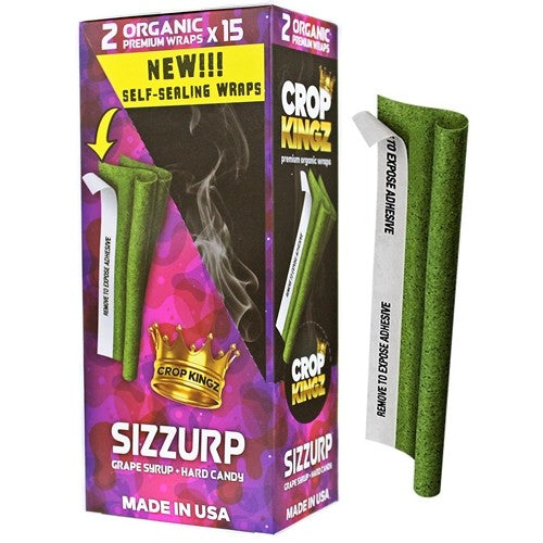 Crop Kingz Premium Organic Hemp Wraps - (15Packs/Display) - Sizzurp