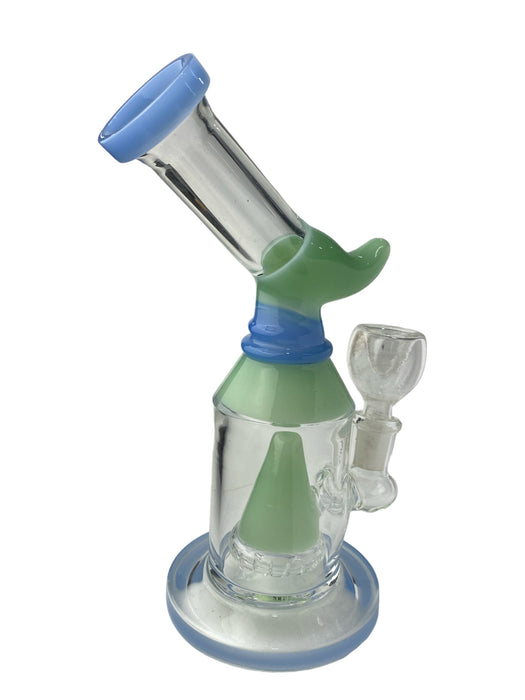 8.5" Bent Colored Recyclers Glass Water Pipe