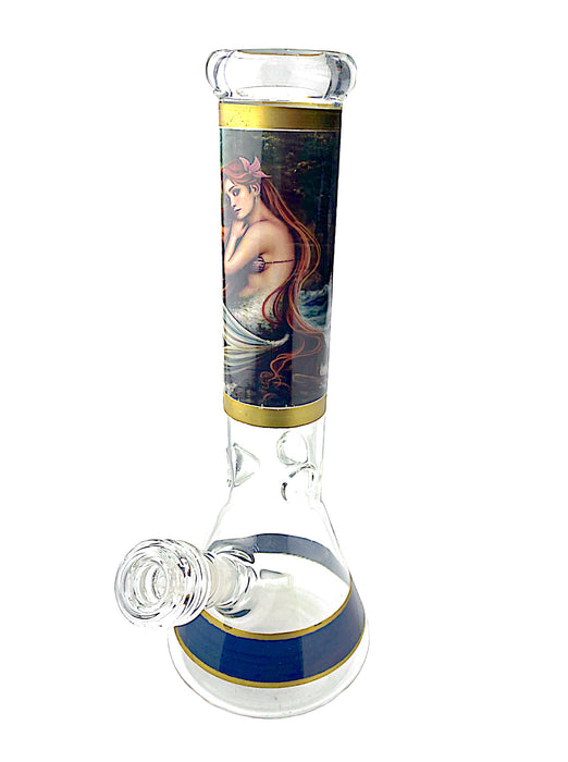 12" Murmaid Design Beaker Glass Water Pipe