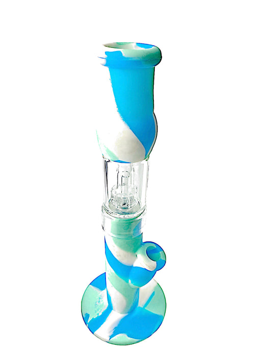 12" Straight Tree Perc Silicone Water Pipe