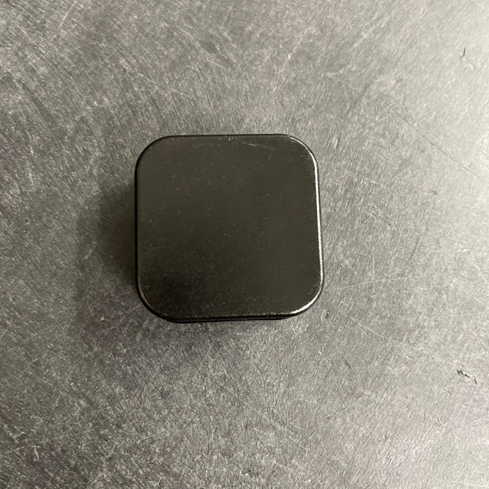 9ml Cube (Qube) Glossy Black Glass Child Resistant Jar with Black Cap