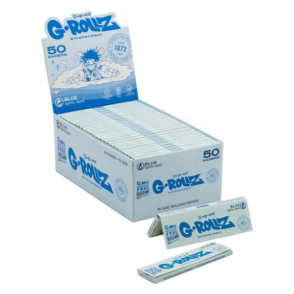 G-ROLLZ | LIGHTLY DYED BLUE - 50 King Size Slim Rolling Paper (50ct Booklets)