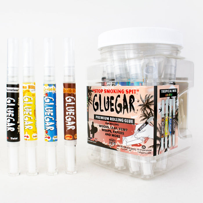 GlueGar - "Tropical Mix" 3ml Brush Pen (28 Per Jar)